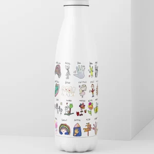 Termo personalizado con dibujos de la clase