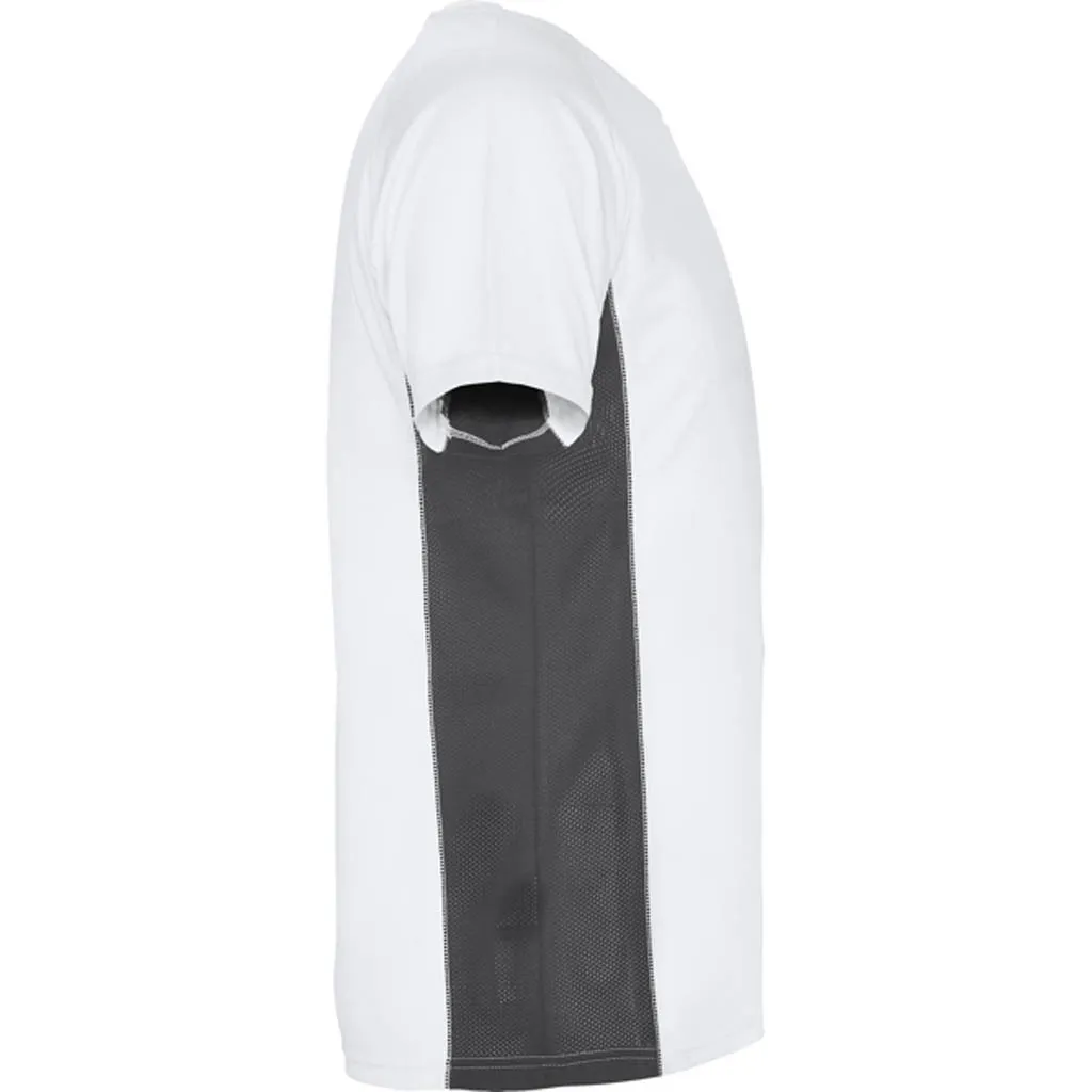 Dale Candela | Camiseta Tecnica Shangai Infantil Blanco Plomo Lateral