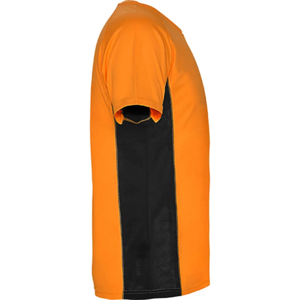 Dale Candela | Camiseta Tecnica Shangai Infantil Naranja Negro Lateral