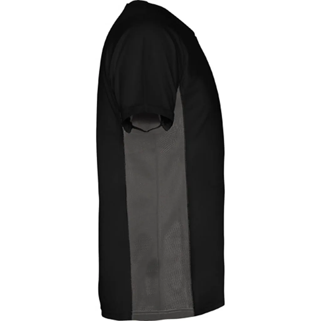 Dale Candela | Camiseta Tecnica Shangai Infantil Negro Plomo Lateral