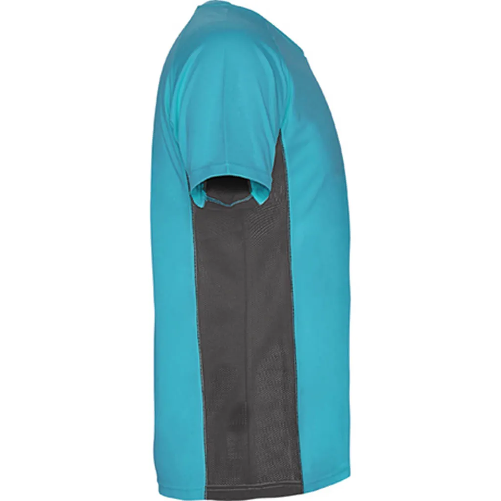 Dale Candela | Camiseta Tecnica Shangai Infantil Turquesa Plomo Lateral