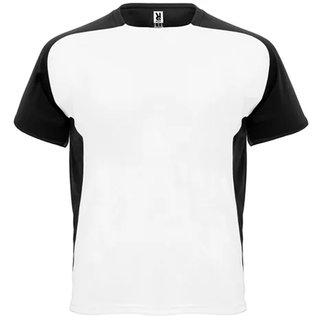 Dale Candela | Camiseta Tecnica Bugatti Infantil Blanco Negro Frontal