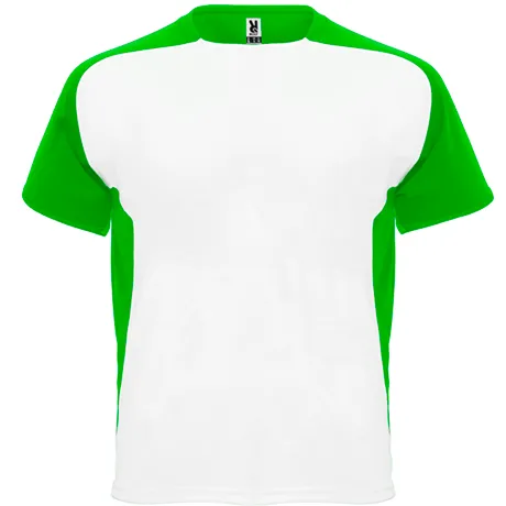 Dale Candela | Camiseta Tecnica Bugatti Infantil Blanco Verde Frontal