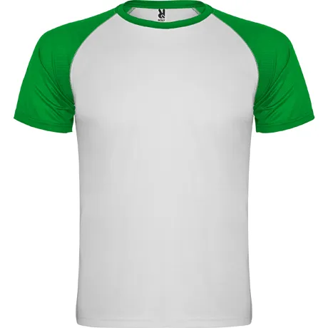 Dale Candela | Camiseta Tecnica Indianapolis Infantil Blanco Verde Frontal