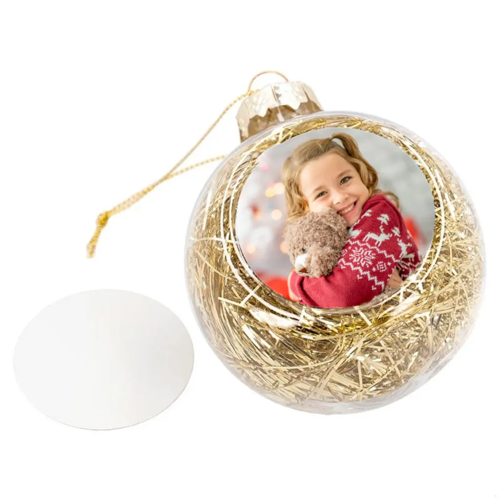 Dale Candela | Bola Navidad Personalizada Foto Dorada