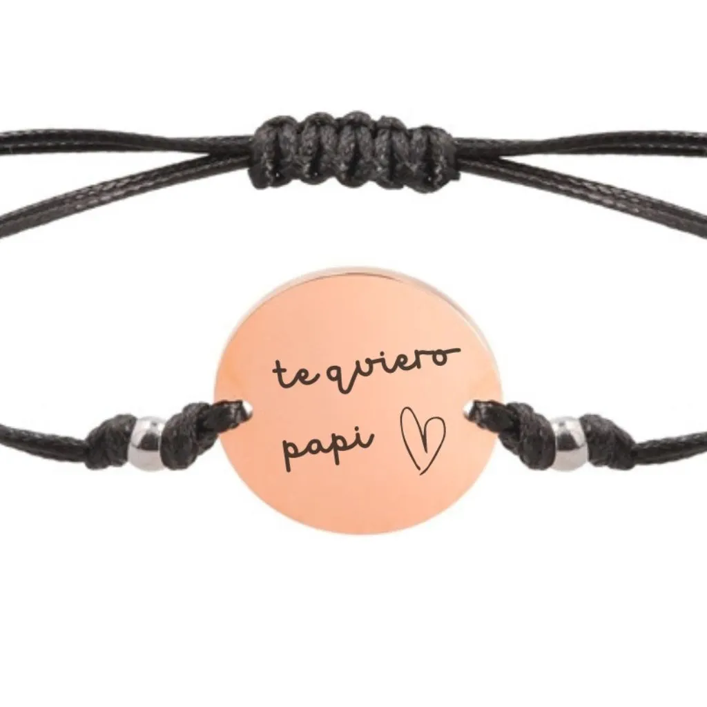 pulsera personalizada con frase regalo día del padre