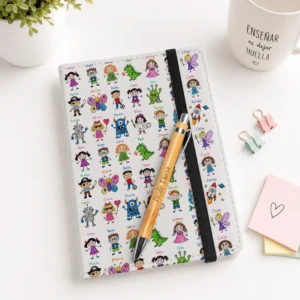 Libreta personalizada con dibujos de la clase