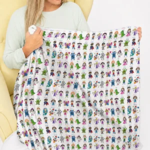 Manta personalizada con dibujos de la clase