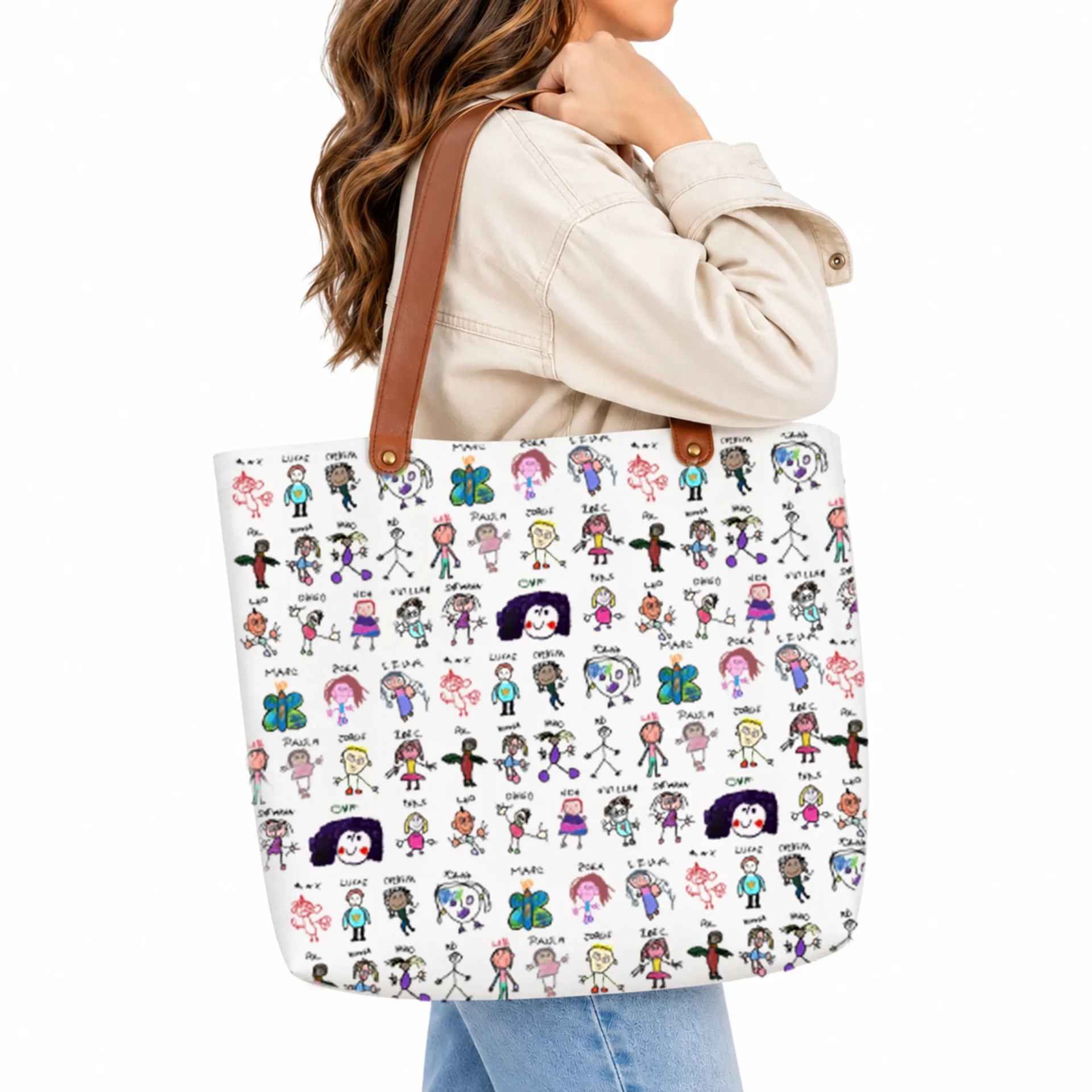 Bolso personalizado con dibujos de la clase