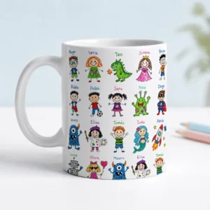 Taza personalizada con dibujos de la clase
