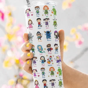 Termo personalizado con dibujos de la clase