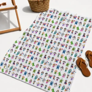 Toalla personalizada con dibujos de la clase