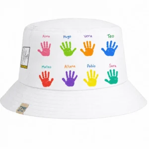 Gorro solar personalizado con nombres de la clase