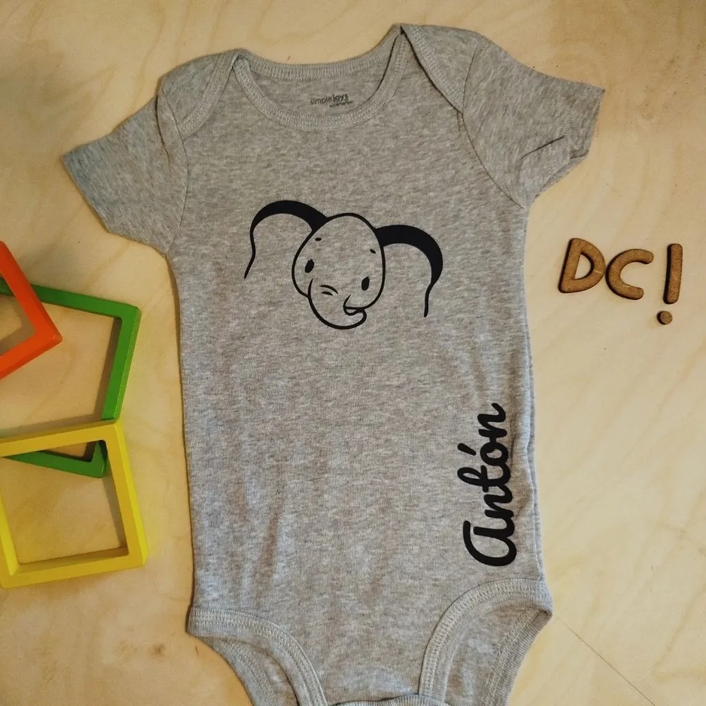 Dale Candela | Pack Personalizado Bebe Body Elefante Delante