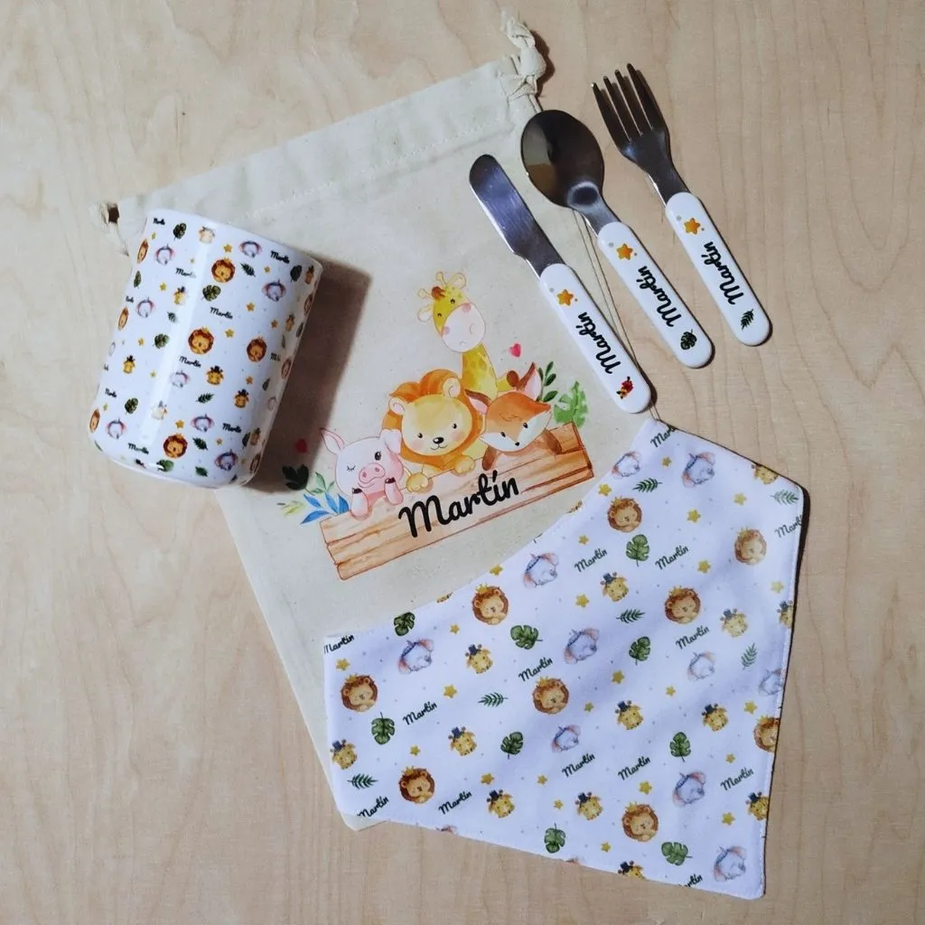 Dale Candela | Pack Personalizado Bebe Leon Menaje Bandana