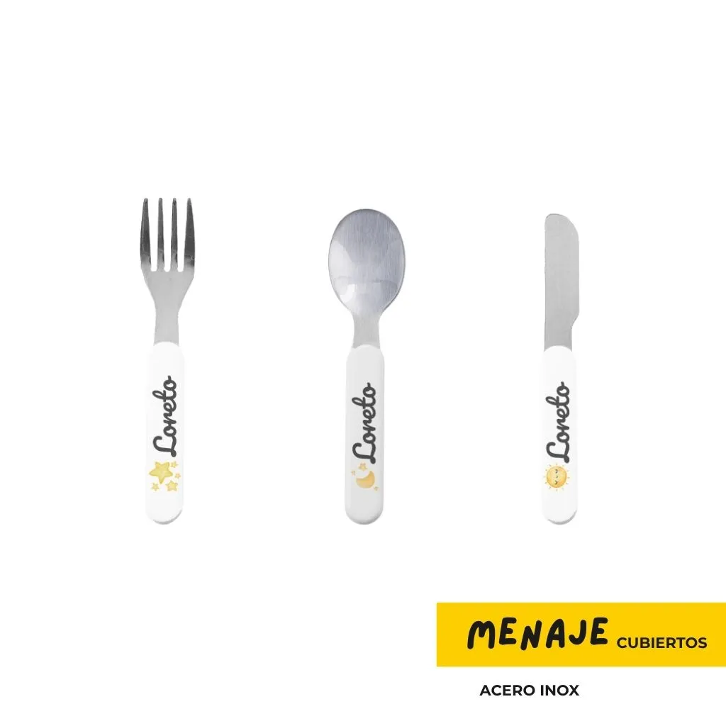 Dale Candela | Pack Personalizado Bebe Menaje Cubiertos